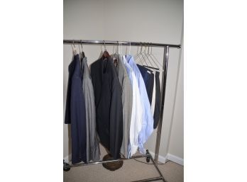 (#262) Mens Suits 42 Short, Hugo Boss Dress Pants 35x30, Dress Shirts 16.5 Neck
