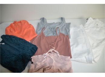 (#266) Free People Jeans And Assorted Brand Name Tank Tops
