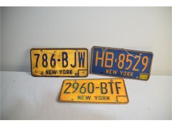 (#282) Vintage Collectors Orange NY License Plates
