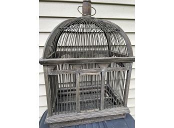 Wooden Bird Cage Decorative Or