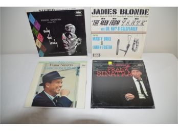 (#404) Record Albums - 3 Records Of Frank Sinatra, James Blonde