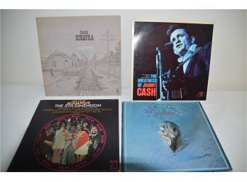 (#406) Record Albums -Johnny Cash, Frank Sinatra, The 5th Dimensions, Gensis