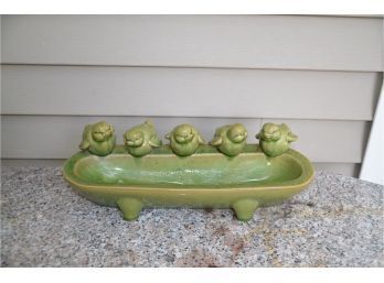 (335) Ceramic Table Top Bird Bath