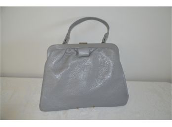 Vintage Grey Leather Guild Creations Handbag