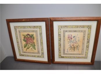 Framed Floral Prints (2 Of Them)