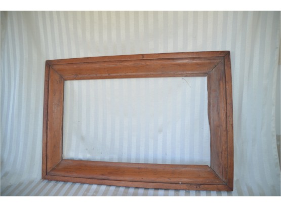 (#46) Vintage Rustic Solid Wood Picture Frame - Slight Damage 30.5x20.5