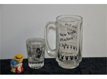 (#278) Playboy Beer Mug And Shot Glasses