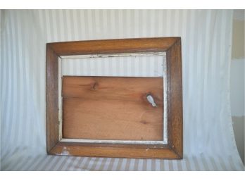 (#45) Vintage Rustic Wood Picture Frame 26.75 X 22.75