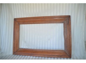 (#46) Vintage Rustic Solid Wood Picture Frame - Slight Damage 30.5x20.5