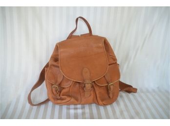 (#22) Large Soft Real Leather Satchel Backpack