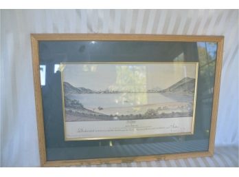 (#43) Framed And Matted 'philipburg' - From Gallery In St. Martin