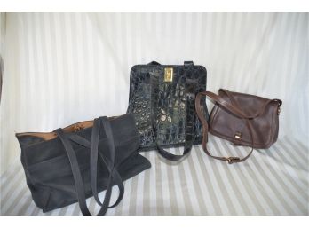 (#26) Assorted Handbags - French Aquascutum, Ellen Tracy, Michael Rome