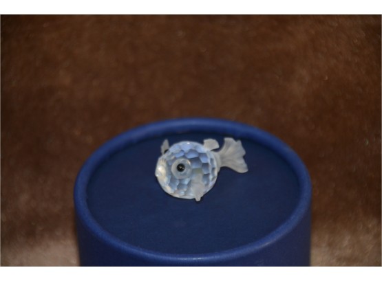 (#115) Swarovski Crystal Miniature BLOWFISH 3/4' With Box #13960