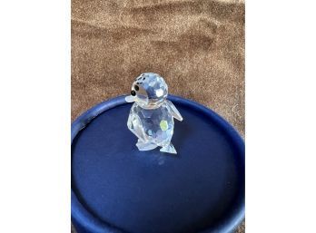 (#118) Swarovski Crystal DUCK Standing 3/4' Miniature Art Glass Figurine With Box #12728