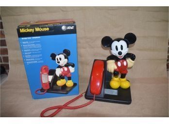 (#76) Mickey Mouse AT&T Phone With Box 13'H