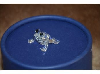 (#114) Swarovski Crystal Miniature BABY FROG 1/2' With Box #0286313