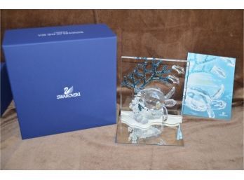 (#110) Swarovski Crystal WONDERS OF THE SEA 'ETERNITY' Clear Picture Frame Colorful Blue Reef Mirror Base