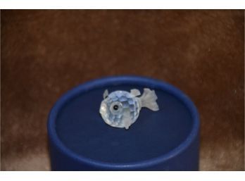(#115) Swarovski Crystal Miniature BLOWFISH 3/4' With Box #13960