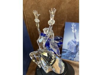 (#106) Swarovski Crystal MAGIC OF DANCE ISADORA 2002 Art Figurine With Turn Display Stand