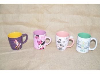 (#70) Walt Disney Coffee Mugs (4 Of Them)