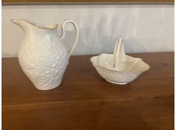 (# 41 ) Lenox Pitcher 7'H And Basket 6x5'