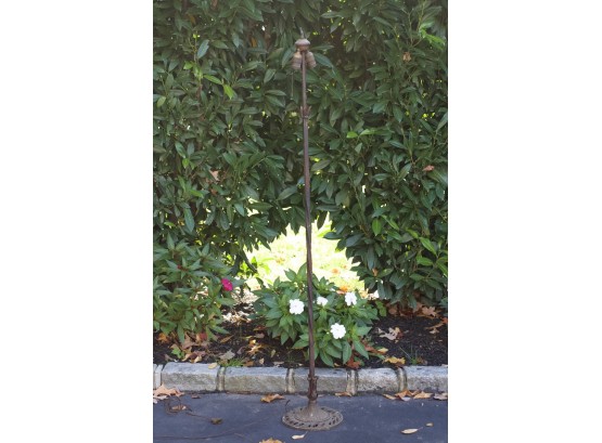 (#120) Wrought Iron Standing Lamp/adjustable Light Bulbs/  Original Vintage  Unaltered Condition