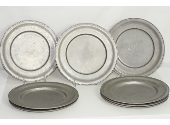 (#17) Metal Warming Plates / Chargers/pewter