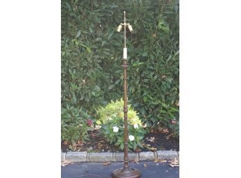 (#118)Vintage Traditional Candlestick Style Standing Floor Lamp/Adjustable Height,Neck & Swivels /Stamped