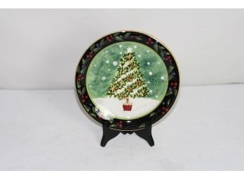 (#254) Certified International Beaty Whiteaker  Ceramic Christmas Plate