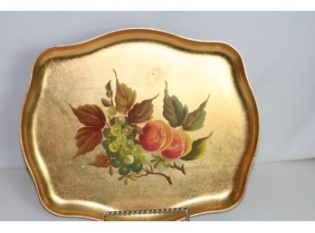 (#101) Beautiful Hand-painted Melamine Tray  ( Has A Small Chip As Per Photo's )nice Light Weight