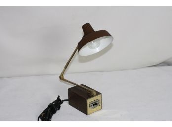 (#201)Vintage Tensor Desk Lamp Mid Century Model#6975 Adjustable Height /brown Shade /faux Wood Grain