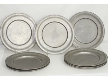 (#17) Metal Warming Plates / Chargers/pewter