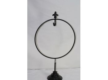 (# 213)  Adjustable Iron Table Top Wreath Stand   14 3/4'(w) X 23 -25' (h)