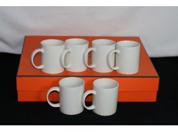 (#76)  6- Restaurant Quality Coffee/Tea Mugs  Cream Color