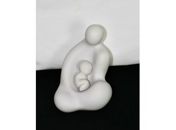 (#128) Modernist Abstract Cast Stone Sculpture 1980s/ Signed By  Artist Lado/ Mother & Child