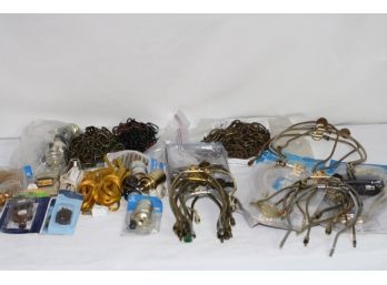 (#177) Assortment Of Lamp Repair Parts  & Lighting Supplies