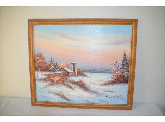 Winter Country Side Framed Art Work