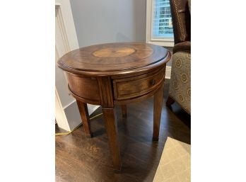 Peter Andrew Side Accent Round One Drawer Table