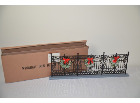 (#67) Holiday Home Decor Plastic Wrought Iron Fence In Box