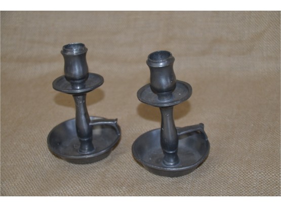 (#273) Pewter Candlestick Holders 5.5'H