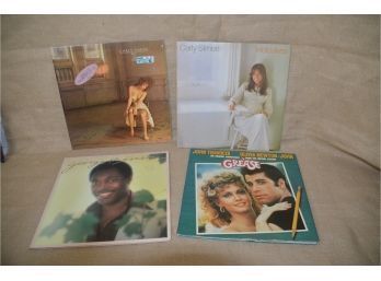 (#288) Record Albums Set Of 4: Carly Simon (2), Grease Double Album, George Benson Double Album
