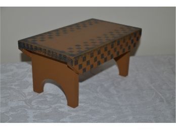 (#213) Child Doll House Wood Table / Foot Stool