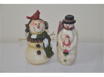 (#56) Holiday Snowman Figurines 6.5'H