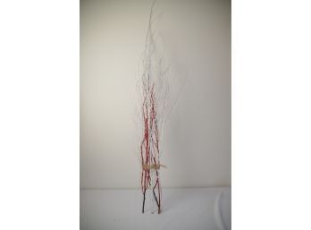 (#82) Red And White Birch Decorative Branches Approx 50'H