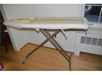 (#303) Vintage Heavy Duty Ironing Board With Sewing Measurement Cover