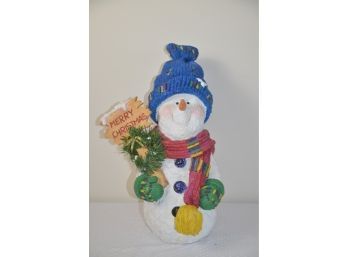 (#59) Resin Snowman 'Merry Christmas' Holiday Home Decor 20'H