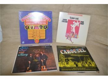 (#286) Record Albums Set Of 4: Wonderful Marvelous Gerwin, Funny Girl, Carousel, Peter Paul And Mary