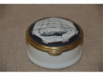 (#250) Nautical Staffordshire Enamel Trinket Box Cutty Sark No. 175 Out Of 2000