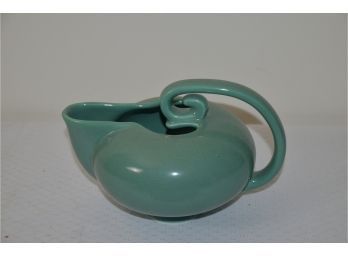 (#202) Vintage MCM Art Deco Pottery Camark USA #161 Green Pelican Pitcher