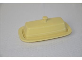 (#142) Fiesta Yellow Covered Butter Dish